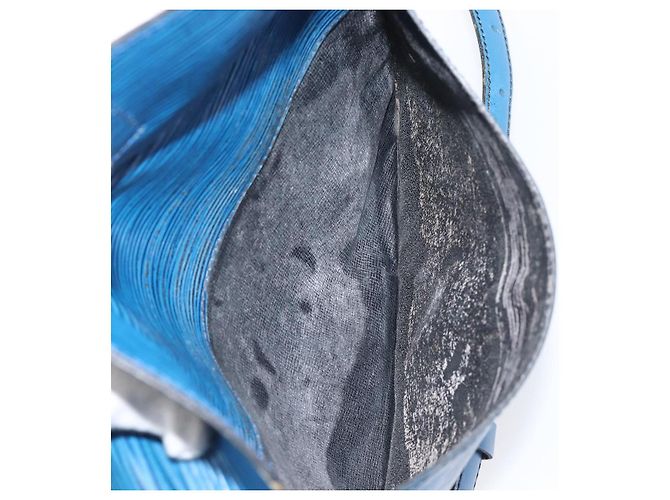 Borsa a tracolla LOUIS VUITTON Epi Jeune Fille MM Toledo Blue M52155 LV Auth ep16006 - vista 26