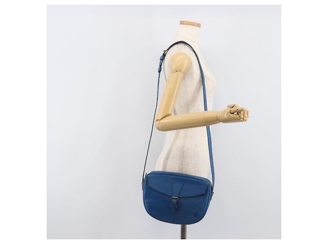 Borsa a tracolla LOUIS VUITTON Epi Jeune Fille MM Toledo Blue M52155 LV Auth ep16006 - vista 27