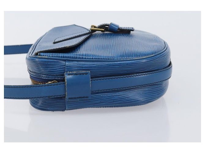 Borsa a tracolla LOUIS VUITTON Epi Jeune Fille MM Toledo Blue M52155 LV Auth ep16006 - vista 4