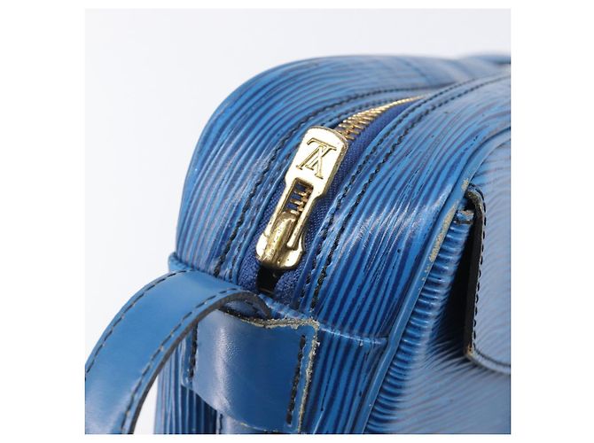 Borsa a tracolla LOUIS VUITTON Epi Jeune Fille MM Toledo Blue M52155 LV Auth ep16006 - vista 9