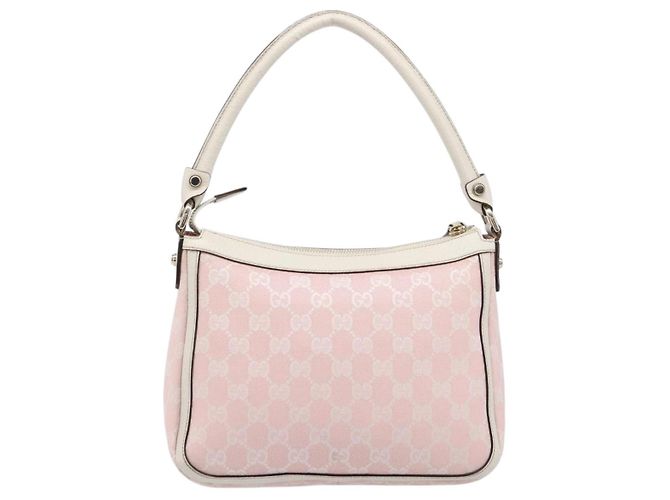 Borsa a tracolla GUCCI GG Canvas Abbey Pink Gold 146244 Auth 206129V Rosa D'oro - vista 3