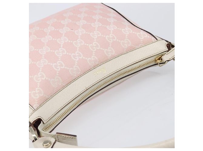 Borsa a tracolla GUCCI GG Canvas Abbey Pink Gold 146244 Auth 206129V Rosa D'oro - vista 6