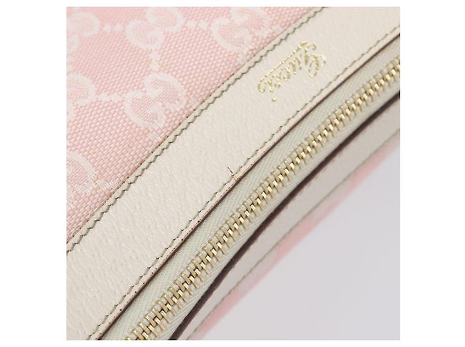 Borsa a tracolla GUCCI GG Canvas Abbey Pink Gold 146244 Auth 206129V Rosa D'oro - vista 7
