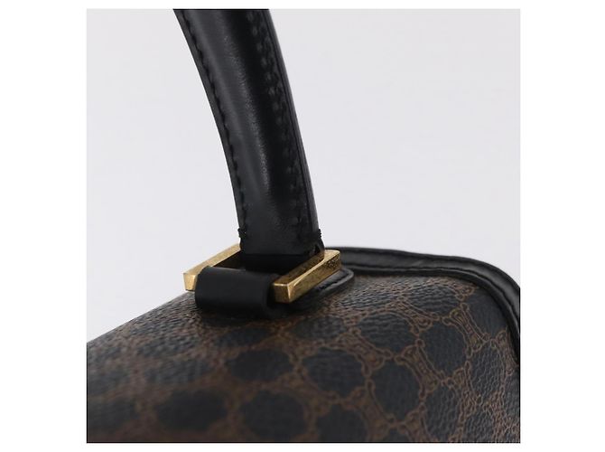 Céline Sac à main CELINE Macadam Canvas PVC Noir Doré Auth mr2952A - vue 15