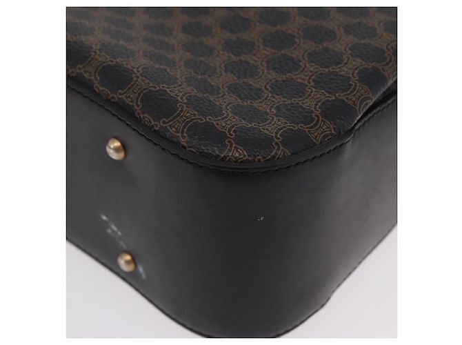 Céline Sac à main CELINE Macadam Canvas PVC Noir Doré Auth mr2952A - vue 19