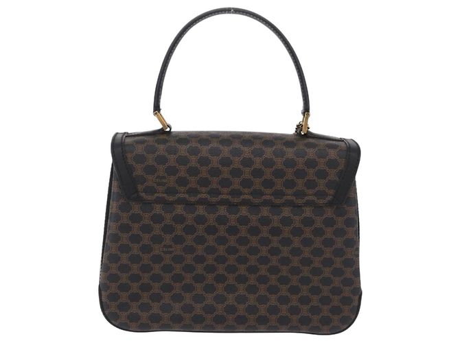 Céline Sac à main CELINE Macadam Canvas PVC Noir Doré Auth mr2952A - vue 2