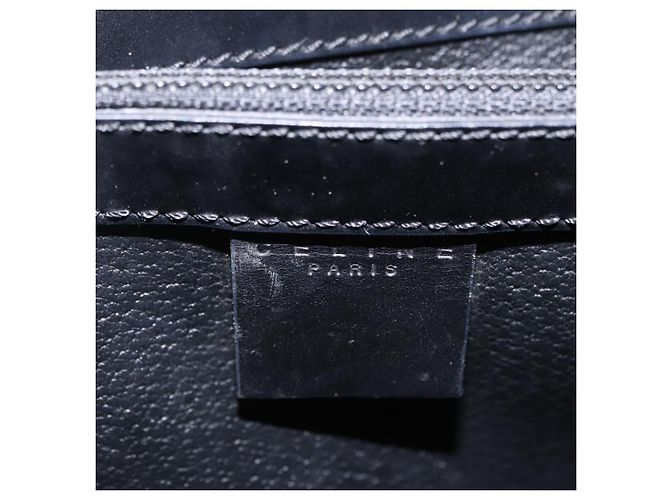 Céline Sac à main CELINE Macadam Canvas PVC Noir Doré Auth mr2952A - vue 22
