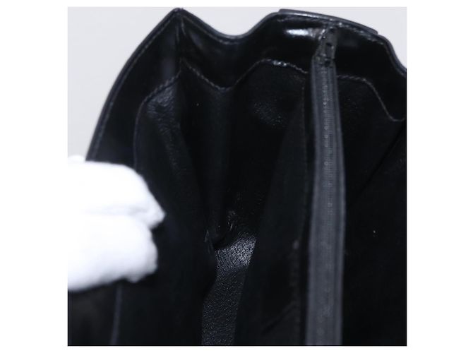 Céline Sac à main CELINE Macadam Canvas PVC Noir Doré Auth mr2952A - vue 24