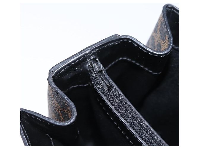 Céline Sac à main CELINE Macadam Canvas PVC Noir Doré Auth mr2952A - vue 28