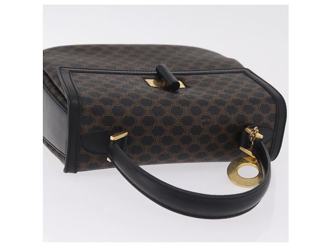 Céline Sac à main CELINE Macadam Canvas PVC Noir Doré Auth mr2952A - vue 7