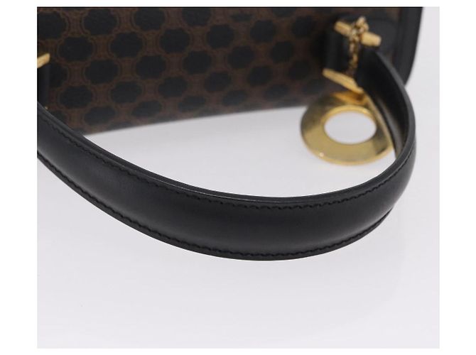 Céline Sac à main CELINE Macadam Canvas PVC Noir Doré Auth mr2952A - vue 8
