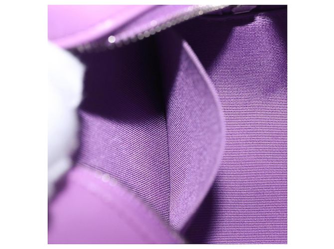 Sac à épaule CHANEL Matelasse à chaîne en agneau violet argenté CC Auth 206022M - vue 21