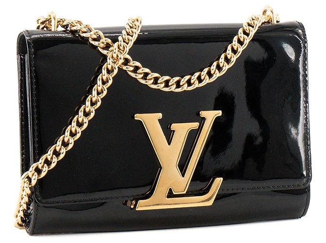 LOUIS VUITTON - Borsa a tracolla Louise Louis Vuitton in pelle verniciata nera Nero - vista 2