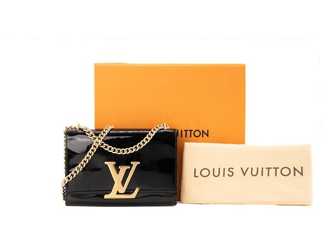LOUIS VUITTON - Borsa a tracolla Louise Louis Vuitton in pelle verniciata nera Nero - vista 7
