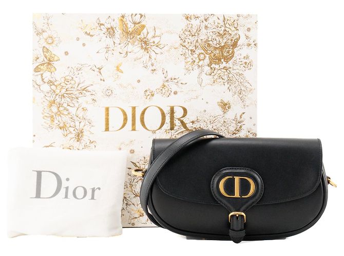 Autre Marque DIOR - Bobby East West Dior Schultertasche aus schwarzem glattem Leder - Ansicht 7