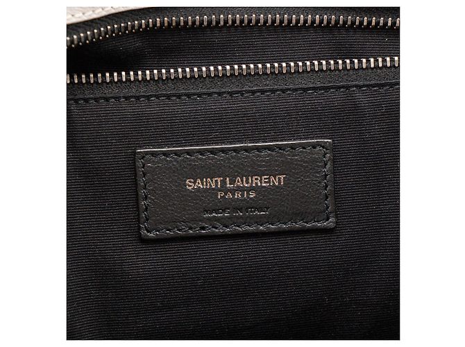 Autre Marque SAINT LAURENT - Borsa a tracolla Niki Medium Saint Laurent in pelle stropicciata grigia Grigio - vista 9