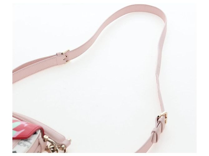 MCM Vicetos Tracy Schultertasche PVC Leder Rosa Silber Auth 205914V Pink - Ansicht 14
