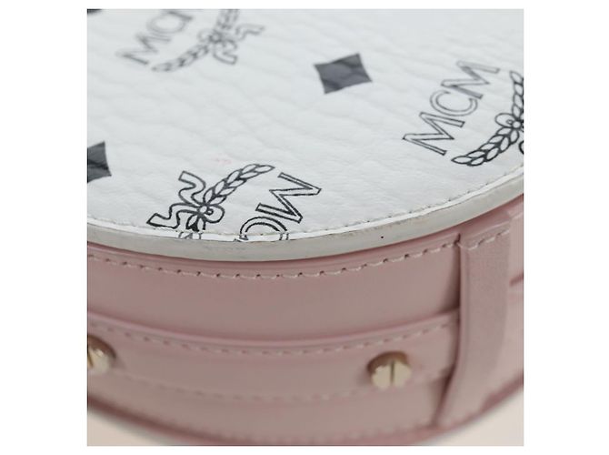 MCM Vicetos Tracy Schultertasche PVC Leder Rosa Silber Auth 205914V Pink - Ansicht 18