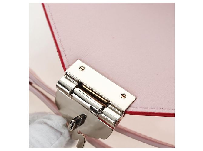 MCM Vicetos Tracy Schultertasche PVC Leder Rosa Silber Auth 205914V Pink - Ansicht 23