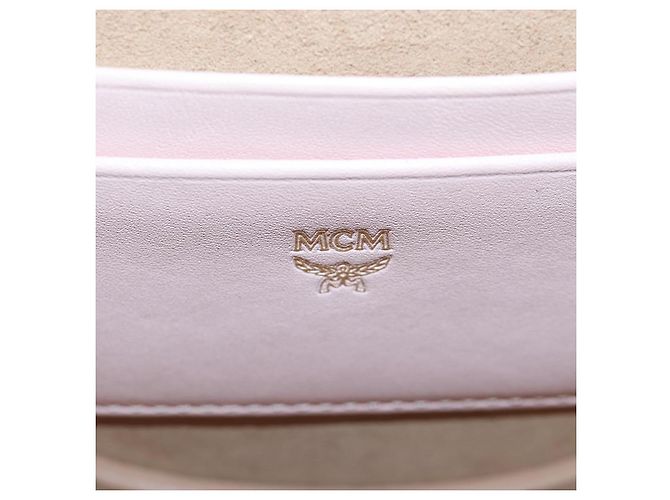 MCM Vicetos Tracy Schultertasche PVC Leder Rosa Silber Auth 205914V Pink - Ansicht 25