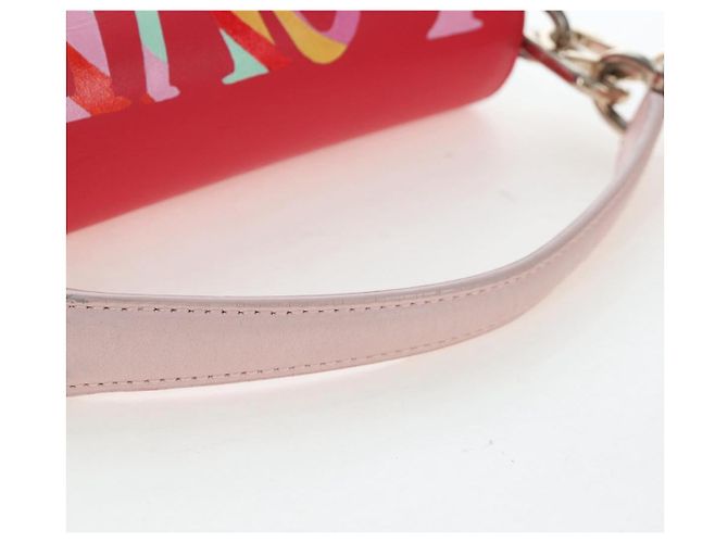 MCM Vicetos Tracy Schultertasche PVC Leder Rosa Silber Auth 205914V Pink - Ansicht 7