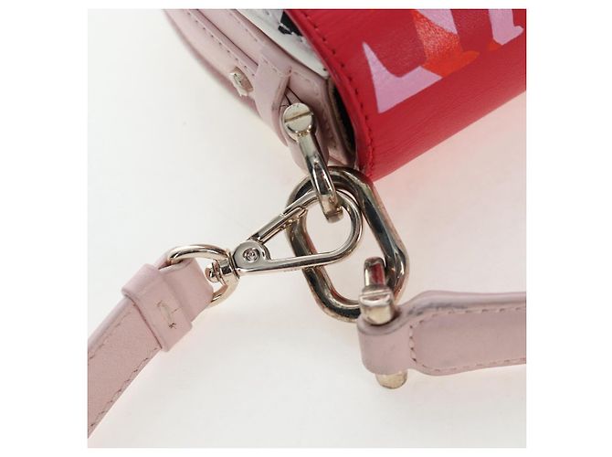 MCM Vicetos Tracy Schultertasche PVC Leder Rosa Silber Auth 205914V Pink - Ansicht 8