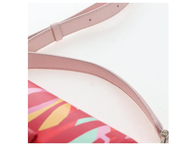 MCM Vicetos Tracy Schultertasche PVC Leder Rosa Silber Auth 205914V Pink - Ansicht 9