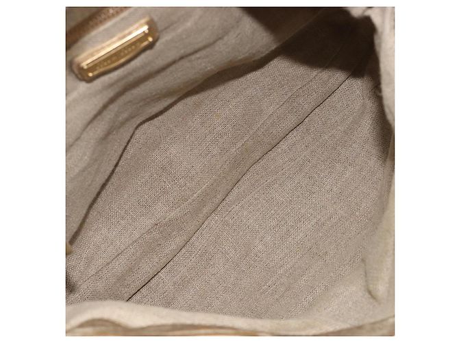Borsa a mano Miu Miu Matelassé Canvas Beige Gold Tone Auth bs37124 - vista 11