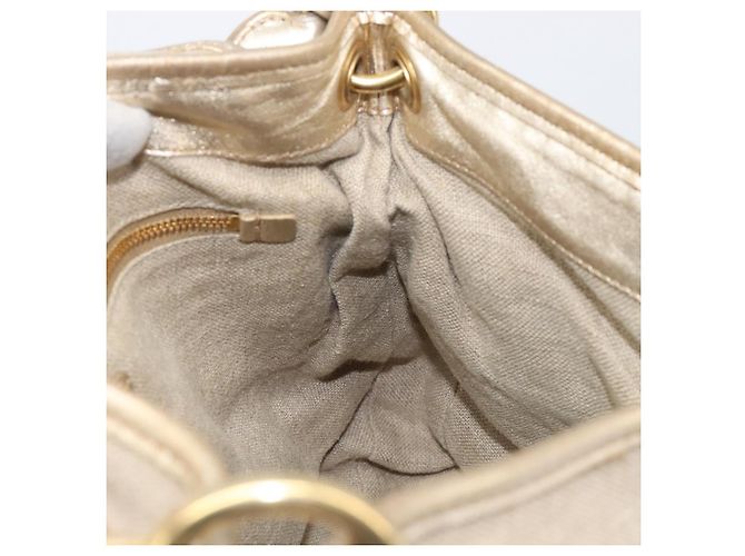 Borsa a mano Miu Miu Matelassé Canvas Beige Gold Tone Auth bs37124 - vista 26