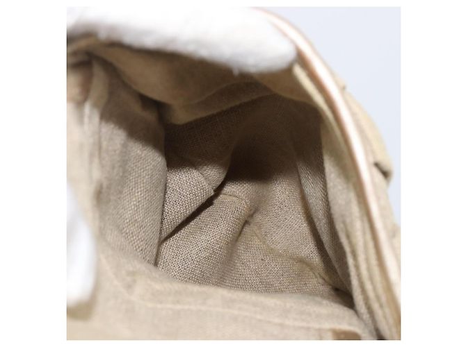 Borsa a mano Miu Miu Matelassé Canvas Beige Gold Tone Auth bs37124 - vista 30