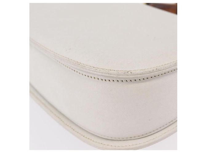 Borsa a mano GUCCI Bamboo in pelle 2way White Gold 000 2029 0633 Auth bs37338A Bianco D'oro - vista 20
