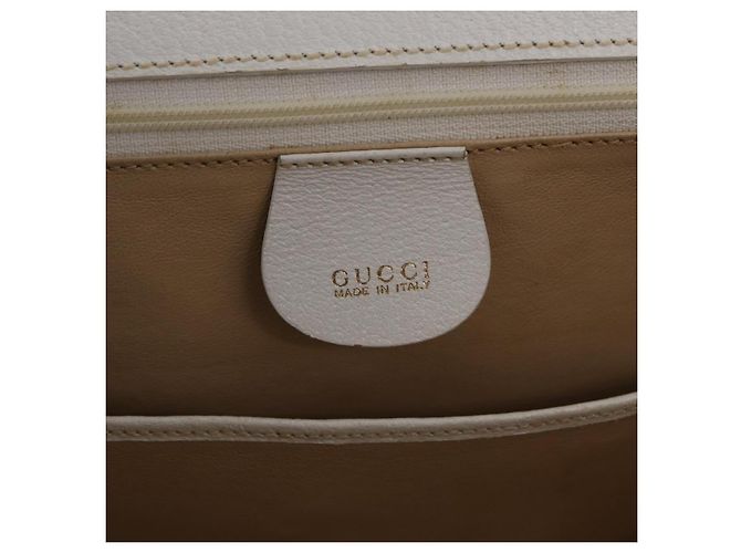 Borsa a mano GUCCI Bamboo in pelle 2way White Gold 000 2029 0633 Auth bs37338A Bianco D'oro - vista 23