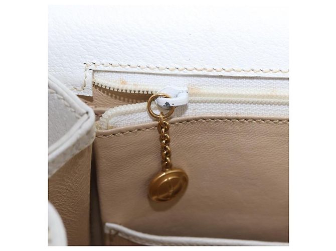 Borsa a mano GUCCI Bamboo in pelle 2way White Gold 000 2029 0633 Auth bs37338A Bianco D'oro - vista 26