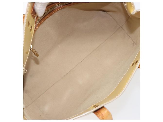 LOUIS VUITTON Monogram Vernis Reade PM Hand Bag Beige M91144 LV Auth bs37196 - vista 11
