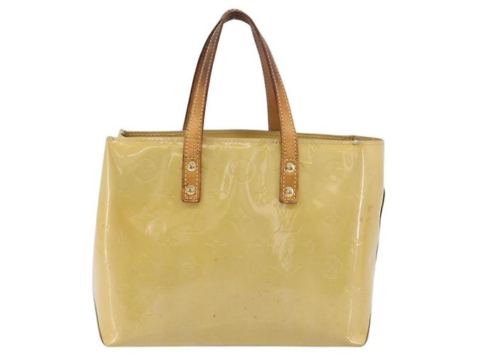 LOUIS VUITTON Monogram Vernis Reade PM Hand Bag Beige M91144 LV Auth bs37196 - vista 2
