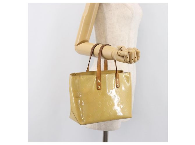 LOUIS VUITTON Monogram Vernis Reade PM Hand Bag Beige M91144 LV Auth bs37196 - vista 26