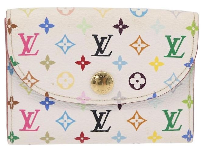 LOUIS VUITTON Monogram Multicolor Anvelop Cult De Vuitto White LV Auth 206351A Bianco - vista 13