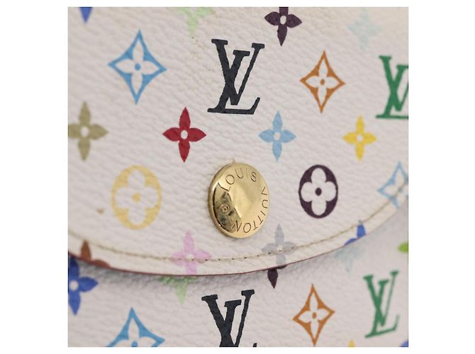LOUIS VUITTON Monogram Multicolor Anvelop Cult De Vuitto White LV Auth 206351A Bianco - vista 18
