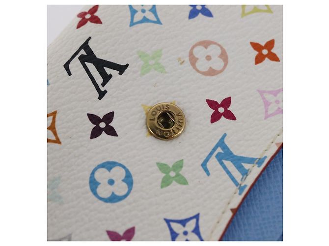 LOUIS VUITTON Monogram Multicolor Anvelop Cult De Vuitto White LV Auth 206351A Bianco - vista 9