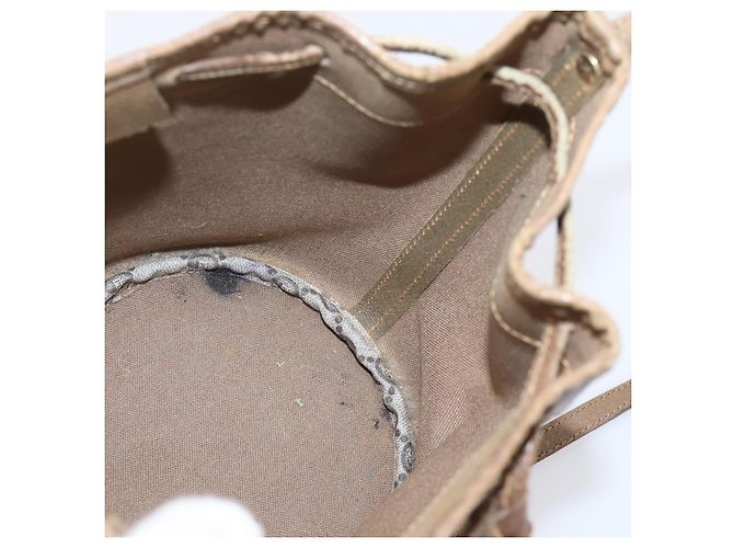 Borsa a tracolla GUCCI GG Plus Supreme PVC Beige Gold Auth ka6356 D'oro - vista 18