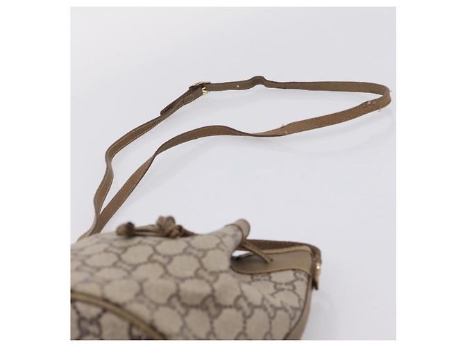 Borsa a tracolla GUCCI GG Plus Supreme PVC Beige Gold Auth ka6356 D'oro - vista 8