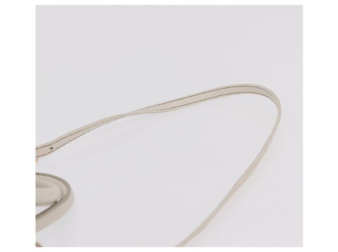 Bolso de mano PRADA de cuero 2way White Gold Auth 206042V Blanco Dorado - vista 17