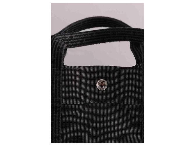 Hermès Borsa Cabas Herline con certificato Entrupy Toto in cotone antracite Grigio antracite - vista 6