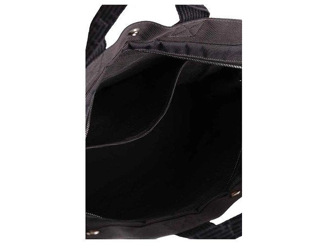 Hermès Borsa Cabas Herline con certificato Entrupy Toto in cotone antracite Grigio antracite - vista 7
