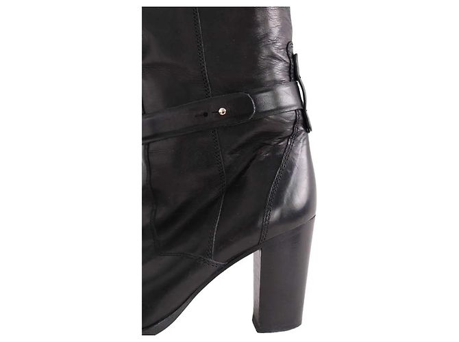 Bottes en cuir noir Barbara Bui - vue 5