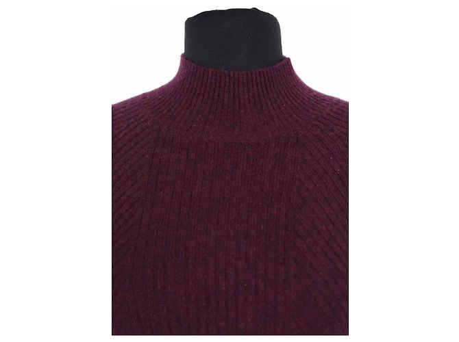 Vestido Eric Bompard de cashmere burdeos - vista 2
