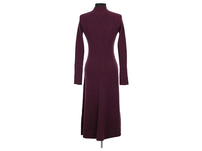 Vestido Eric Bompard de cashmere burdeos - vista 4