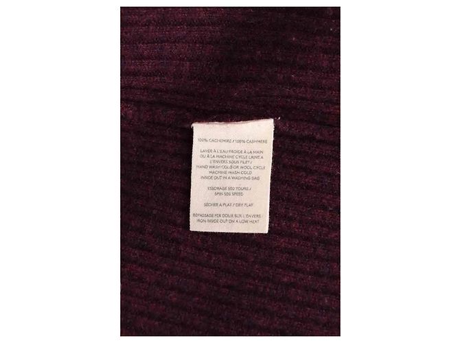 Vestido Eric Bompard de cashmere burdeos - vista 6