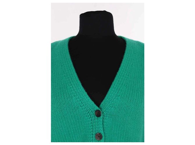 Cardigan Eric Bompard en cachemire vert S - vue 2