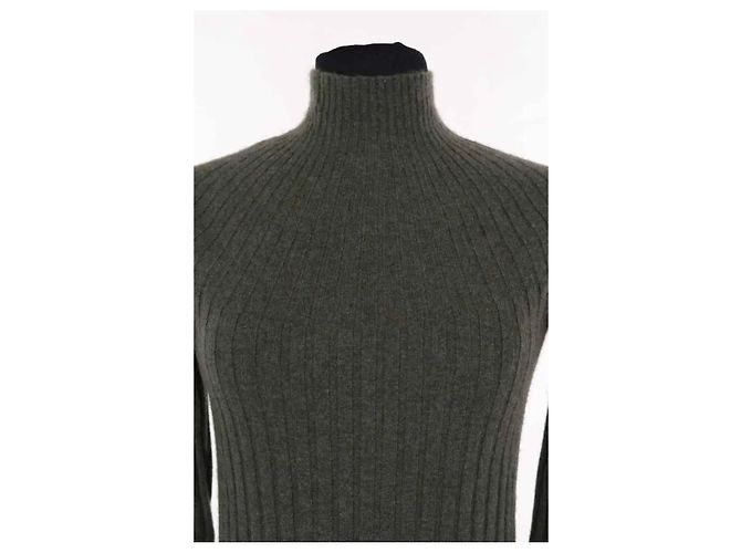 Autre Marque Kujten Kaschmir Kleid Khaki - Ansicht 2